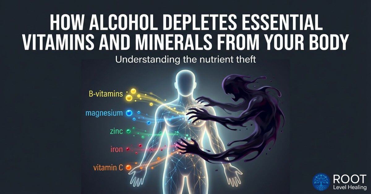 How alcohol depletes essential vitamins and minerals from your body through nutrient absorption damage