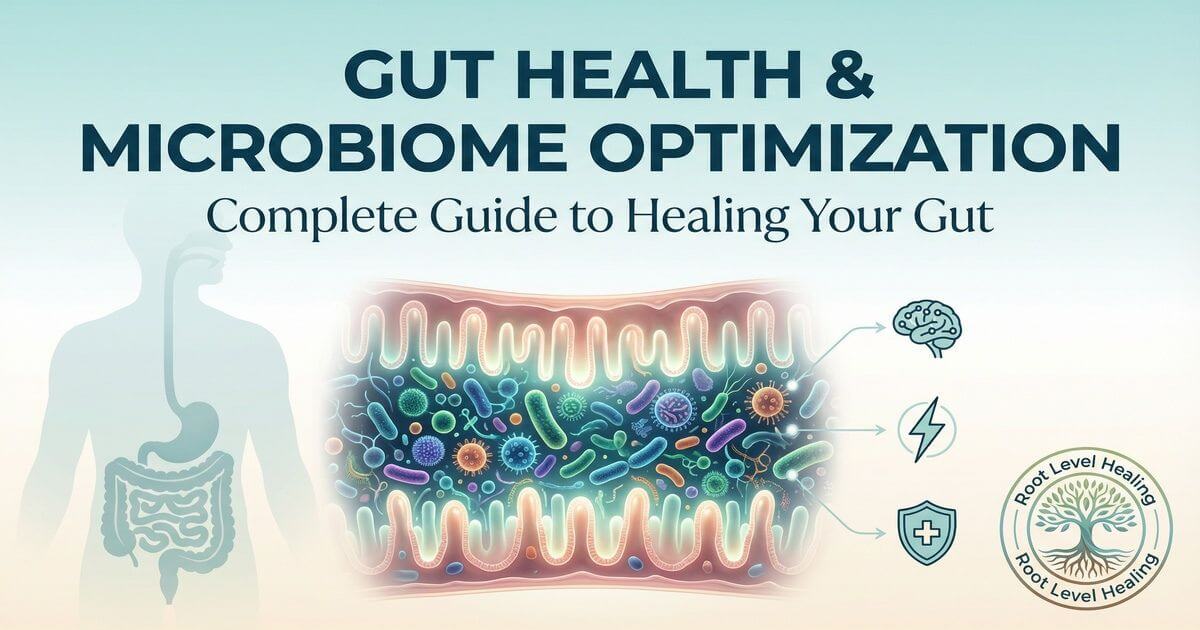 Gut health and microbiome optimization guide — healing leaky gut, restoring microbiome diversity, and reversing dysbiosis naturally.